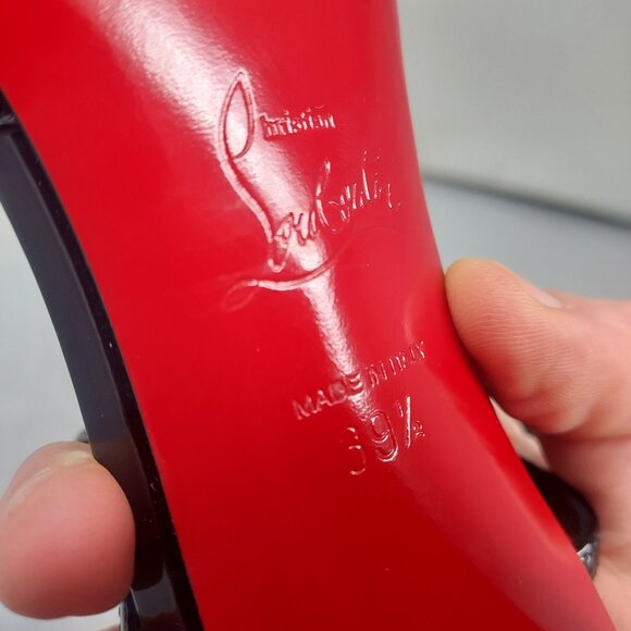 Christian Louboutin Jane Patent Strappy Slingback Pumps - Picture 4 of 14